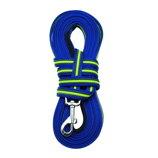 Dog Tracking Leash Long Leads Non-Slip Nylon Training Walking 3m 5m 10m 15m For Medium Large Dogs Soft Padded Handle