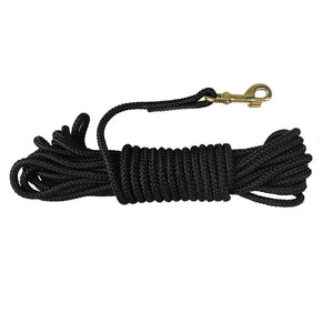 Durable Nylon Pet Dog Tracking Leash Black Long Dogs Walking Training Leads Round Rope 3M 5M 10M 20M for Medium Large Dogs