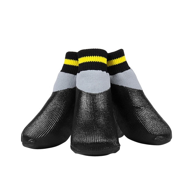 Outdoor Waterproof Dog Socks Rain Wear Non-Slip Anti Skid Cotton Elastic Shoes with Fixed Belt for All Breeds Chihuahua Poodle