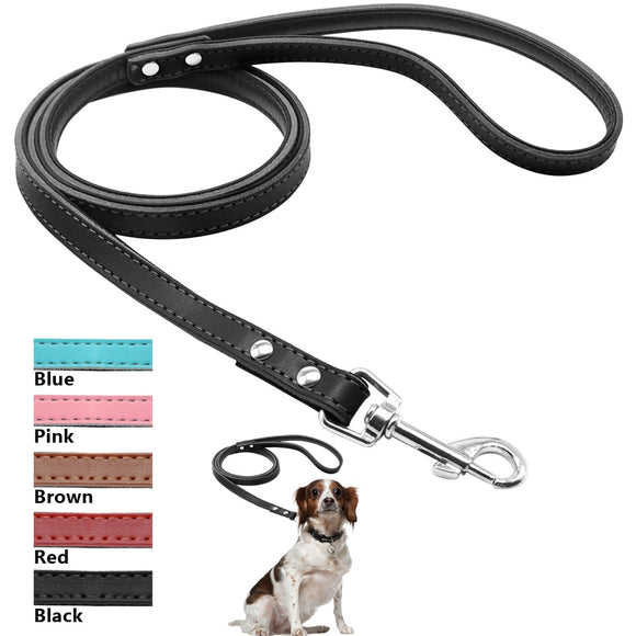 Leather Dog Leash Pet Walking Leads 5 Colors 3 Sizes Avaliable For  Small Medium Dogs  48